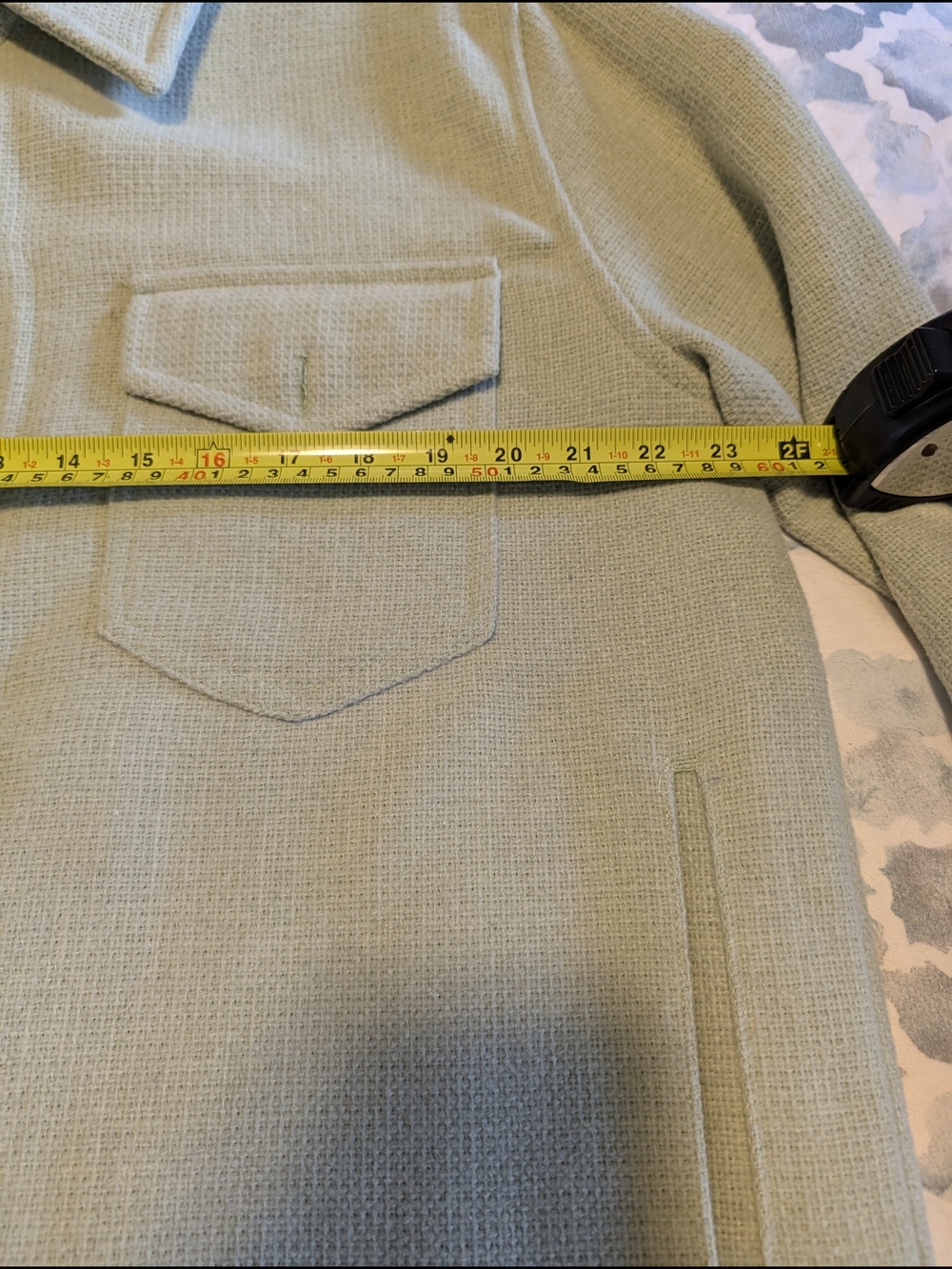 Mint Green Button-Front Shacket - Picture 5 of 6